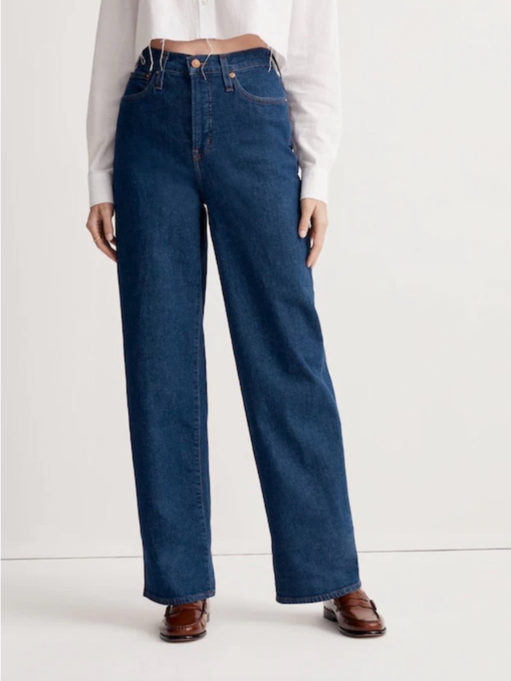 Madewell Petite Perfect Vintage Wide Leg Jean High Waist Fairdale Wash 24P - Picture 4 of 15